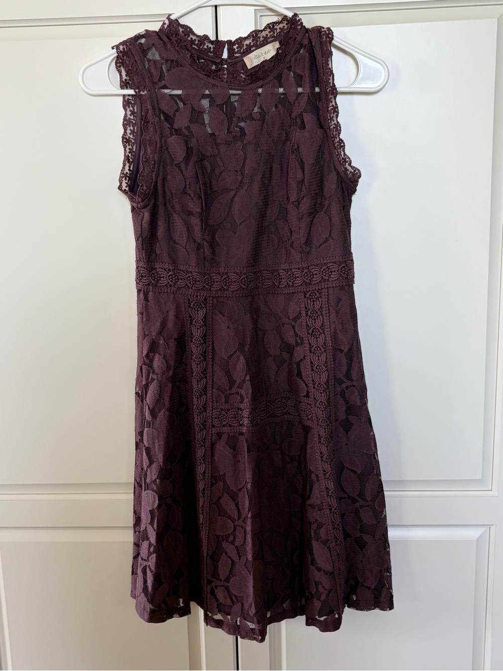 Altar’d State Lace Sleeveless Fit & Flare Dress Mauve Purple- Women’s S